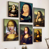 Funny Mona Lisa Poster Poster Art Print Bar Living Room Furniture Decor