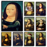 Funny Mona Lisa Poster Poster Art Print Bar Living Room Furniture Decor