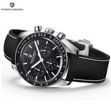 PAGANI DESIGN 2026 New Moon Men's Watch Luxury Quartz Watch For Men Chronograph AR Sapphire Waterproof VK63 Men Clock Nylon belt