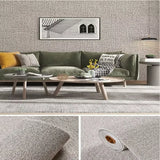 50cmX10/2.8m Linen 3D Foam Self-adhesive PVC Solid Color Thickened Waterproof Background Wall Renovation Wallpaper Wall Stickers
