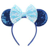 Colorful Sequins 5"Bows Mouse Ear Headbands for Adults Girls Festival Party Hair Accessories Women Girls Rainbow Hairbands