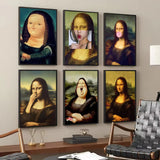 Funny Mona Lisa Poster Poster Art Print Bar Living Room Furniture Decor