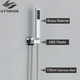 Uythner Handshower Head 150cm Stainless Steel Shower Hose Shower Faucet Sprayer Head Wall Mounted Faucet Accessories