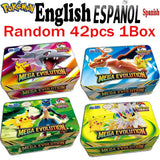 %42pcs Pokemon Cards TAKARA TOMY Battle Toys Lost Origin Pokemons Box with Pikachu Anime Bank Pokemon Game Cards  for Childre