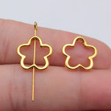 WYSIWYG 20pcs 16x16mm Flower Charms Small Holes Flower Charm Bead Hollow Flower Charms Beads For Jewelry Making