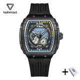 Mark Fairwhale 6002 Automatic Movement Tonneau Dial Luminous Waterproof Fashion Mechanical Watches for Men Relogios Masculino