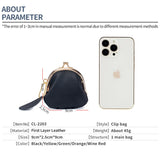 Coin Purse Kiss Lock Coin Purse for Women Large Capacity Coins Pouch Vintage Change Purse Genuine Leather Small Wallet for Women