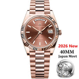 PAGANI DESIGN Men's Watch 2026 New Rose Gold Blue DD40 Automatic Watch Men Mechanical Wristwatch Sapphire glass Waterproof Watch
