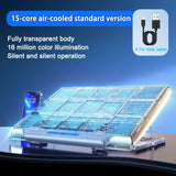 Notebook Cooler Semiconductor Cooling RGB Ambient Lighting Mute High Power Cooling Stand laptop accessories 12-18 inch laptop