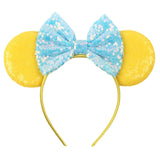 Colorful Sequins 5"Bows Mouse Ear Headbands for Adults Girls Festival Party Hair Accessories Women Girls Rainbow Hairbands