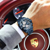 POEDAGAR Original Fashion Men Clock Waterproof Luminous Chronograph Date Watch For Man Stainless Steel Quartz Men's Watches Male