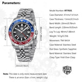 2026 New RollsTimi GMT Mens Luxury Watches NH34 Automatic Watch Men Mechanical Man Ceramic Bezel Luminous AR Sapphire Waterproof