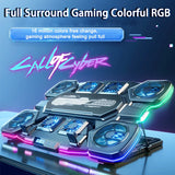 Notebook Cooler Semiconductor Cooling RGB Ambient Lighting Mute High Power Cooling Stand laptop accessories 12-18 inch laptop