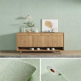 50cmX10/2.8m Linen 3D Foam Self-adhesive PVC Solid Color Thickened Waterproof Background Wall Renovation Wallpaper Wall Stickers