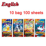 %42pcs Pokemon Cards TAKARA TOMY Battle Toys Lost Origin Pokemons Box with Pikachu Anime Bank Pokemon Game Cards  for Childre
