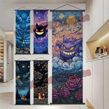 Printed Pokemon Poster, Anime Wall Artwork, Gengar Eevee Pikachu Images, Scroll Paintings, Retro Artist Home Living Room Decor