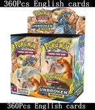 90-360Pcs English French Spanish Carta Karten Pokemon Cards Sun Moon Evolutions Booster Box Collectible Tradiner Card  for child