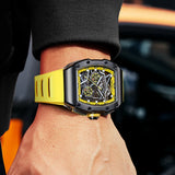 CERIEPON Fully Automatic Luminous Men's Branded Hollowed Out Wine Barrel Shaped Men's Mechanical Men's Watch 5ATM