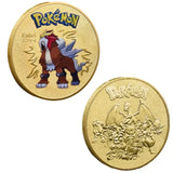Pokemon Anime Gold Plated Gold Coin Game Commemorative Coin Pikachu Mewtwo Charizard Gold Coin Game Collection childrens gift