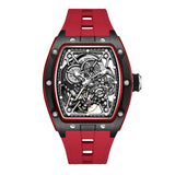 Mechanical Watch Hollow Out Automatic Movement Wristwatches Waterproof Silicone Strap Watches DG Design