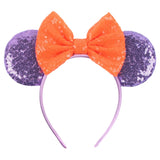 Colorful Sequins 5"Bows Mouse Ear Headbands for Adults Girls Festival Party Hair Accessories Women Girls Rainbow Hairbands