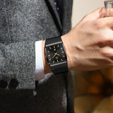 POEDAGAR Top Luxury Men Wristwatch Waterproof Luminous Stainless Steel Mesh Date Man Watch Fashion Business Quartz Men's Watches