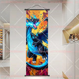 Pokémon Anime Elf Dragonite Gengar Pikachu Charizard Kyogre Rayquaza HD Poster Scroll Painting Art Hanging Painting Holiday Gift