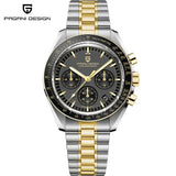 PAGANI DESIGN 2026 New Moon Men's Watch Luxury Quartz Watch For Men Chronograph AR Sapphire Waterproof VK63 Men Clock Nylon belt