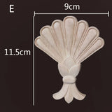 Antique Onlays Mouldings Rubber Wood Appliques for Furniture Home Decoration Wood Figurines for Decor Wood Carving Decal