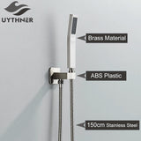 Uythner Handshower Head 150cm Stainless Steel Shower Hose Shower Faucet Sprayer Head Wall Mounted Faucet Accessories