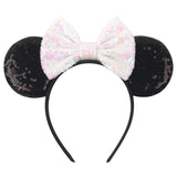 Colorful Sequins 5"Bows Mouse Ear Headbands for Adults Girls Festival Party Hair Accessories Women Girls Rainbow Hairbands