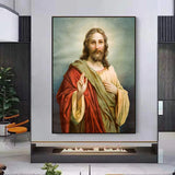 Jesus Saves Canvas Painting Christian Posters and Prints Religion Canvas Wall Art Pictures for Modern Living Room Home Decor