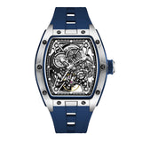 Mechanical Watch Hollow Out Automatic Movement Wristwatches Waterproof Silicone Strap Watches DG Design
