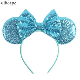 Colorful Sequins 5"Bows Mouse Ear Headbands for Adults Girls Festival Party Hair Accessories Women Girls Rainbow Hairbands