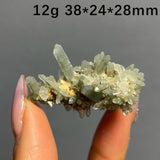 Natural Green Phantom Crystal Cluster Healing Stone Raw Specimen for Teaching Collection Gift Home Decor