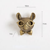 Antique Bronze Resin Animal Pendant Golden Deer Head Wall Storage Hook Up Background Wall Accessories Decorative Figurines