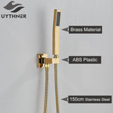 Uythner Handshower Head 150cm Stainless Steel Shower Hose Shower Faucet Sprayer Head Wall Mounted Faucet Accessories