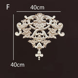 European Style Wood Applique Background Wall Decoration Floral Wood Decals for Wall  Antique Onlays Mouldings Home Decor Items