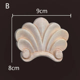 Antique Onlays Mouldings Rubber Wood Appliques for Furniture Home Decoration Wood Figurines for Decor Wood Carving Decal