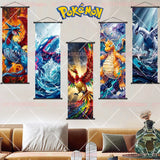 Pokémon Anime Elf Dragonite Gengar Pikachu Charizard Kyogre Rayquaza HD Poster Scroll Painting Art Hanging Painting Holiday Gift