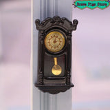 Vintage Simulation Wall Clock Model Living Room Decor 1/12 Home Clock House Micro Scene Accessories
