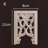 Antique Onlays Mouldings Rubber Wood Appliques for Furniture Home Decoration Wood Figurines for Decor Wood Carving Decal
