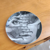 Italian Vintage Face Decorative Wall Plate For Home Bar Background Decor Handcrafted Hanging Ornament Unique Gift