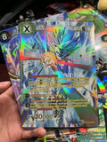 12Pcs Flash Big Sized Dragon Ball Card Jumbo Diy Trading Son Goku Refractive Relief English Card Game Collection Cards 12cmx17cm
