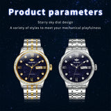 OUPINKE 3241 Man Watch High-end Luxury Original Automatic Mechanical Wrist Watches for Men Starry Sky Dial Elegant Mens Watch