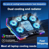 D13 Semiconductor Game Laptop Cooling Pad 8 Angles Adjustable Foldable LED Screen Notebooks Cooler Bracket For 12-21'' Computer