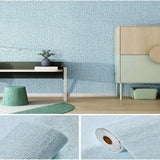 50cmX10/2.8m Linen 3D Foam Self-adhesive PVC Solid Color Thickened Waterproof Background Wall Renovation Wallpaper Wall Stickers