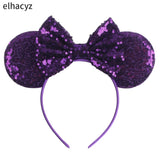 Colorful Sequins 5"Bows Mouse Ear Headbands for Adults Girls Festival Party Hair Accessories Women Girls Rainbow Hairbands