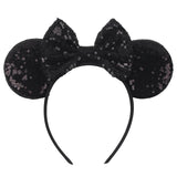 Colorful Sequins 5"Bows Mouse Ear Headbands for Adults Girls Festival Party Hair Accessories Women Girls Rainbow Hairbands