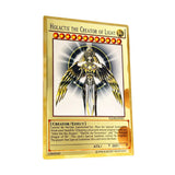 Yugioh Golden Metal Cards Yu-Gi-Oh Alloy Collection Card Blue Eyes Dark Magicial Obelisk Slifer Ra Kids Christmas Birthday Gift